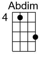 Abdim.0.banjo chords dgbd
